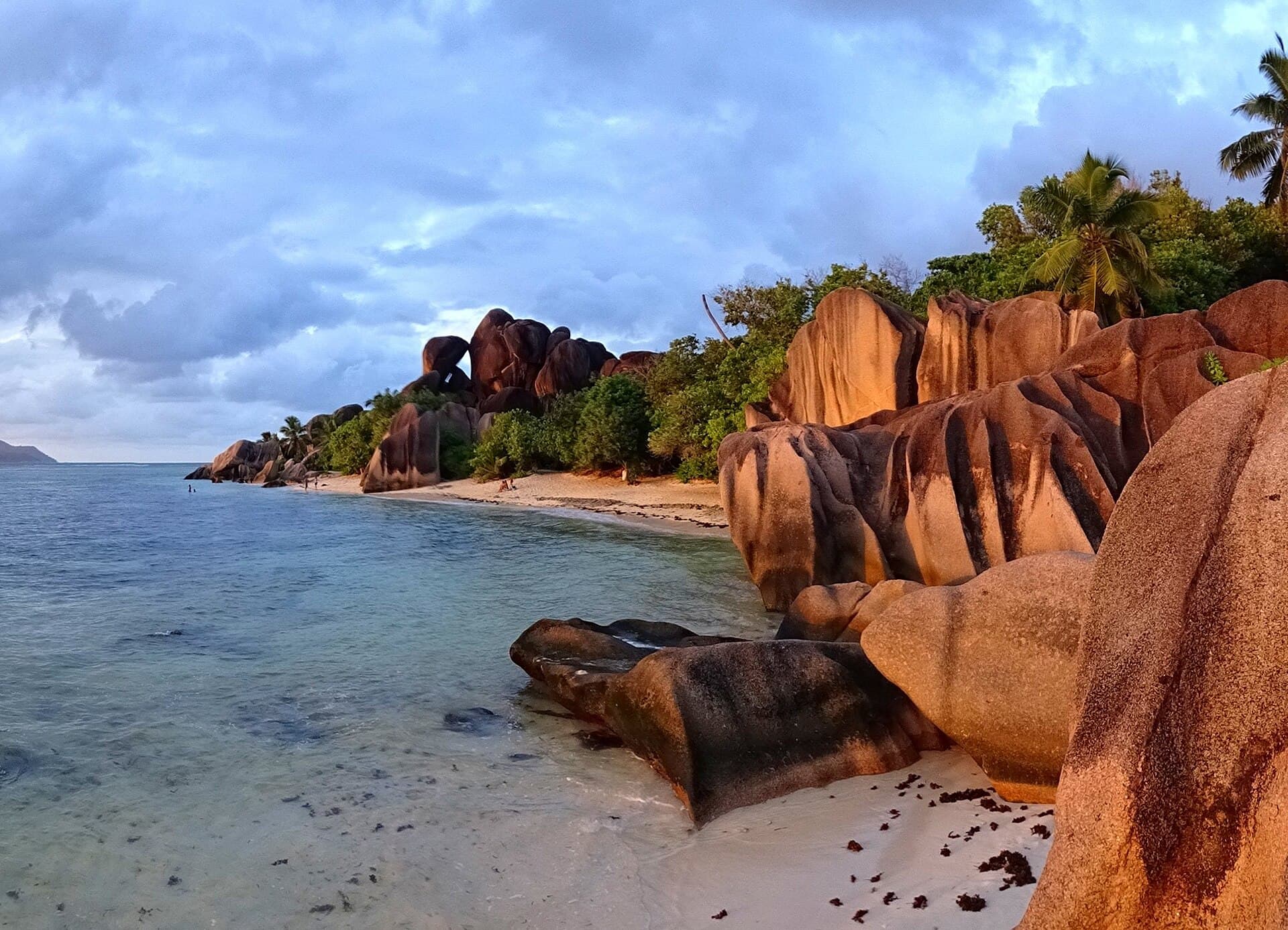 Praia de Anse Source dArgent, em La Digue, Seychelles